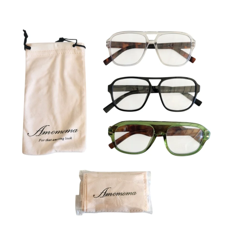 3 Pack NEW Aviator Oversized Reading Glasses Blue Light Block +2.50